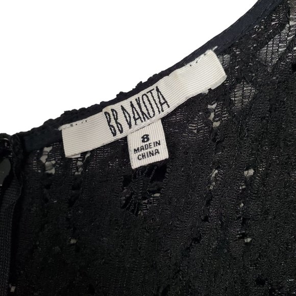 BB Dakota Size 8 Dress Renley Fit & Flare Minidress Bateau Sleeveless Black - Picture 8 of 13